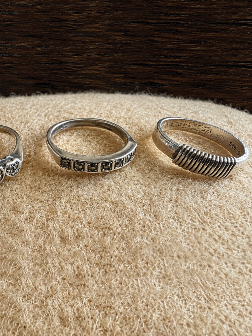 Three Stackable Sterling Rings - Picture 4 of 4